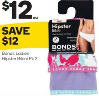 Woolworths Bonds Ladies Hipster Bikini Pk 2 offer