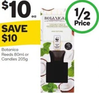 Woolworths Botanica Reeds 80ml or Candles 205g offer
