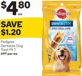 Woolworths Pedigree Dentastix Dog Treat Pk 7 offer