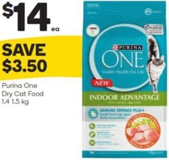Woolworths Purina One Dry Cat Food 1.4 1.5 kg offer