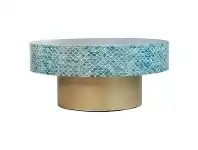 LivingStyles Goa Seashell Inlay Round Coffee Table, 90cm offer