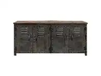 LivingStyles Bextor Iron Locker 4 Door Sideboard, 152cm offer