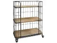 LivingStyles Eddington Iron & Mango Wood Industrial Display Shelf offer