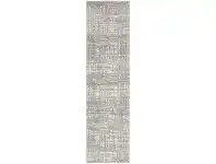 LivingStyles Mirage Ashley Abstract Modern Runner Rug, 80x300cm, Silver offer