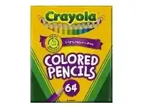 Officeworks Crayola Half Sized Coloured Pencils Box of 64 offer