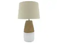 LivingStyles Eira Ceramic Base Table Lamp, White offer