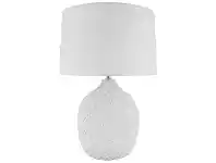 LivingStyles Erica Ceramic Base Table Lamp, White-I offer