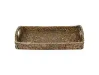 LivingStyles Savannah Rattan Breakfast Tray, Small, Tobacco offer