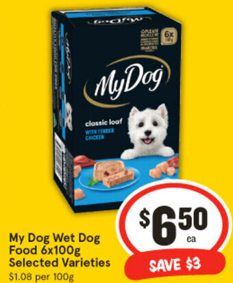 IGA My Dog Wet Dog Food 6x100g offer