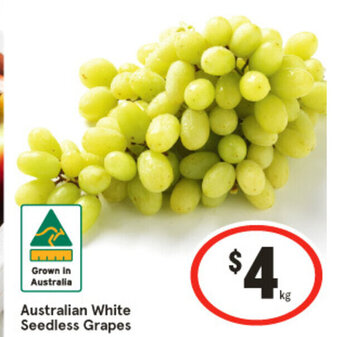 IGA Australian White Seedless Grapes offer