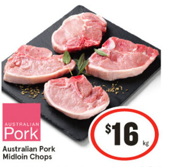 IGA Australian Pork Midloin Chops offer