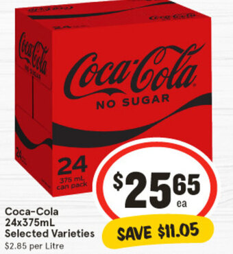 IGA Coca-Cola 24x375mL offer