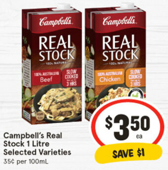 IGA Campbell's Real Stock 1 Litre offer