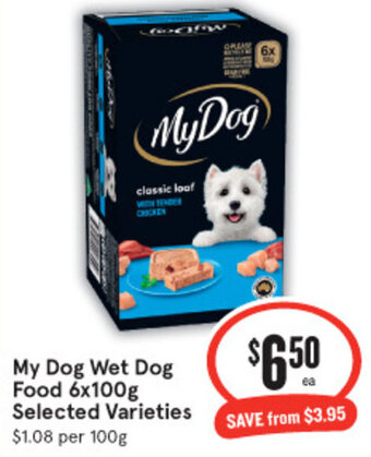 IGA My Dog Wet Dog Food 6x100g offer