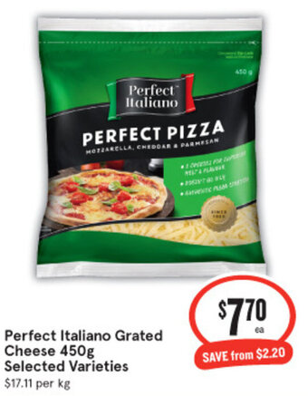 IGA Perfect Italiano Grated Cheese 450g offer