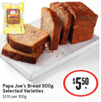 IGA Papa Joe's Bread 500g offer
