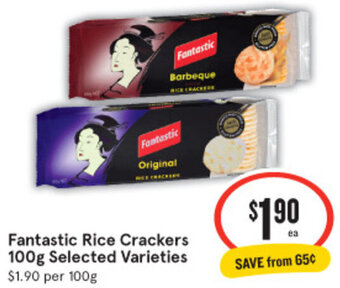 IGA Fantastic Rice Crackers 100g offer