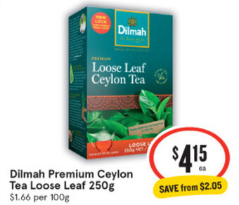 IGA Dilmah Premium Ceylon Tea Loose Leaf 250g offer
