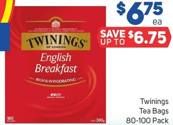 Foodland Twinings Tea Bags 80-100 Pack offer