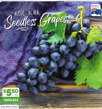 Foodland Black Seedless Grapes offer
