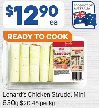 Foodland Lenard's Chicken Strudel Mini 630g offer