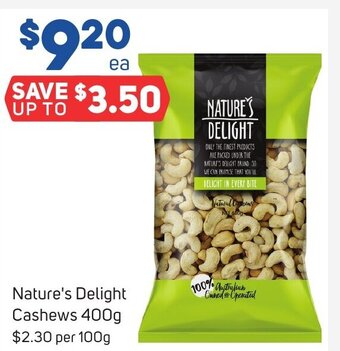 Foodland Nature's Delight Cashews 400g offer