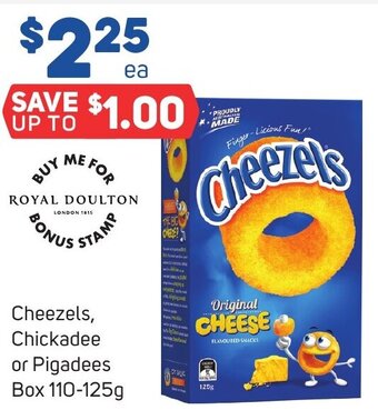 Foodland Cheezels, Chickadee or Pigadees Box 110-125g offer