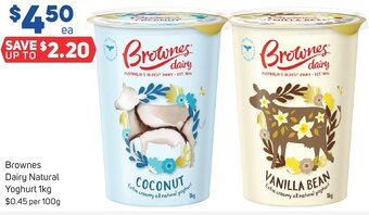 Foodland Brownes Dairy Natural Yoghurt 1kg offer
