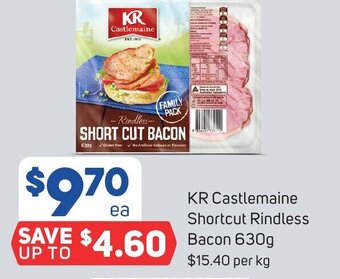 Foodland KR Castlemaine Shortcut Rindless Bacon 630g offer