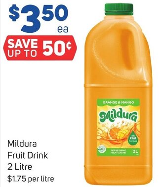 Mildura Fruit Drink 2 Litre
