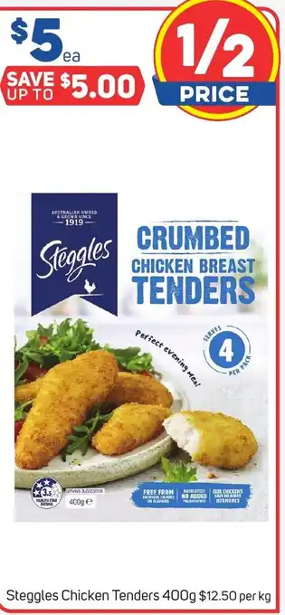 Foodland Steggles Chicken Tenders 400g offer