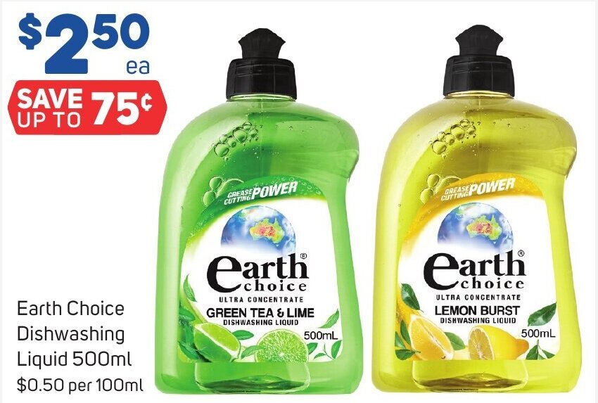 Earth Choice Dishwashing Liquid 500ml offer at Foodland