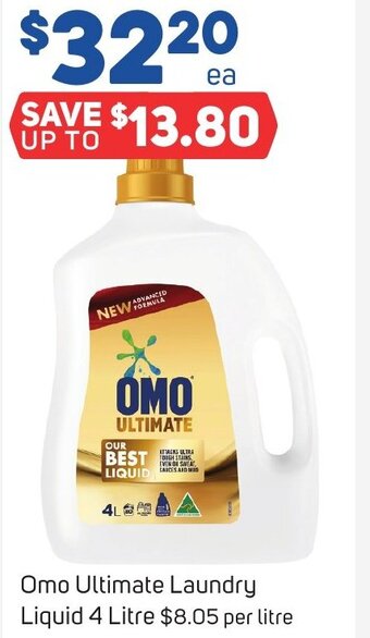 Foodland Omo Ultimate Laundry Liquid 4 Litre offer