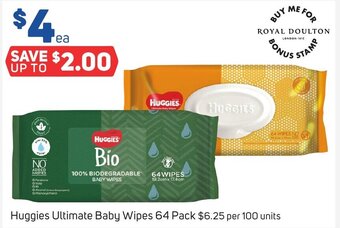 Foodland Huggies Ultimate Baby Wipes 64 Pack offer