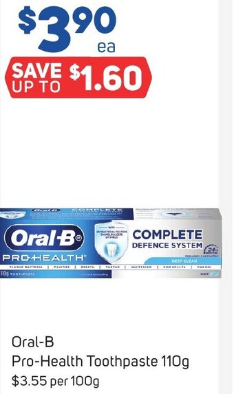 Foodland Oral-B Pro-Health Toothpaste 110g offer