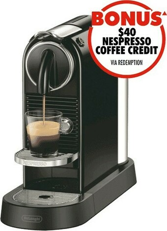 The Good Guys Nespresso DeLonghi Citiz Solo Capsule Machine offer