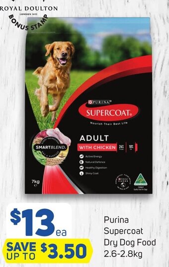 Foodland Purina Supercoat Dry Dog Food 2.6-2.8kg offer