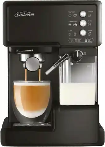 The Good Guys Sunbeam Cafe Barista Semi Auto Coffee Machine offer