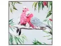 LivingStyles "Australian Native Birds" Framed Canvas Wall Art, Galah, 80cm offer