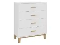 LivingStyles Christopher Wooden Kids 4 Drawer Tallboy offer