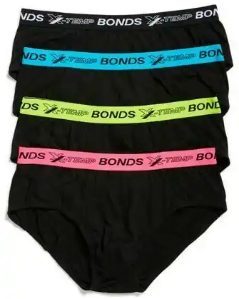BIG W Bonds Mens 4-Pack Xtemp Briefs offer