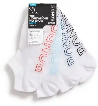 BIG W Bonds Mens 4-Pack Lightweight Logo Socks offer