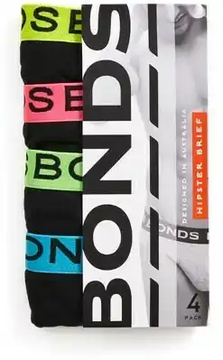 BIG W Bonds Mens 4-Pack Hipster Briefs offer