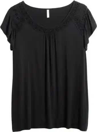 BIG W Avella Womens Lace Trim Top - Black offer