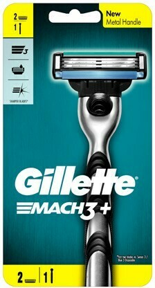 Gillette Mach3+ Razor 1 Handle + 2 Cartridges