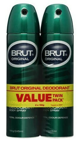 Brut Original Total Odour Defence Long Lasting Antiperspirant Deodorant 2 Pack