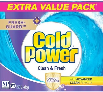 BIG W Cold Power Laundry Powder 5.4kg offer