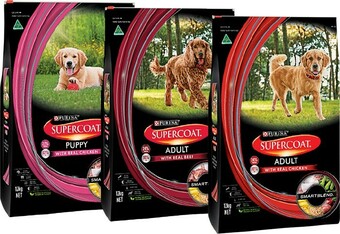 BIG W SuperCoat Dry Dog Food Varieties 12kg offer