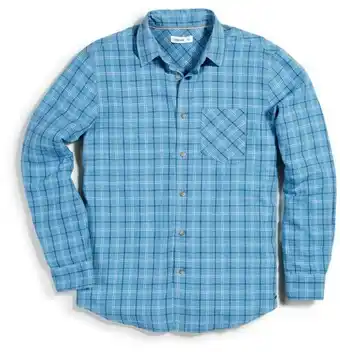 BIG W Allgood. Mens Long Sleeve Linen Blend Shirt - Blue offer