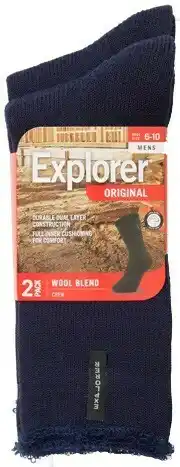 BIG W Bonds Explorer Mens 2-Pack Explorer Socks - Charcoal offer